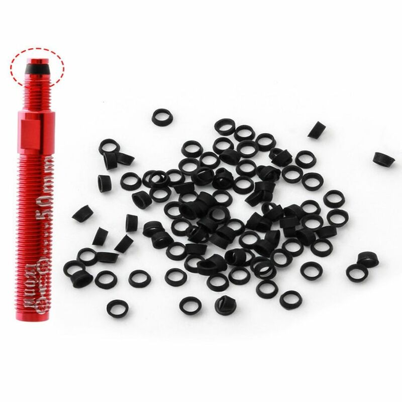 MUQZI-anillo negro para neumático de bicicleta, boquilla de aire extendida francesa de alta calidad, accesorios para bicicleta, 100 unids/lote por bolsa