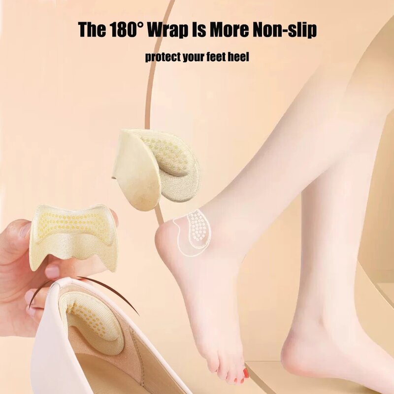 Pelindung tumit wanita, 1 pasang pelindung hak untuk wanita ukuran sepatu pengurang bantalan sol untuk hak tinggi lapisan dalam penghilang nyeri tumit bantalan sepatu