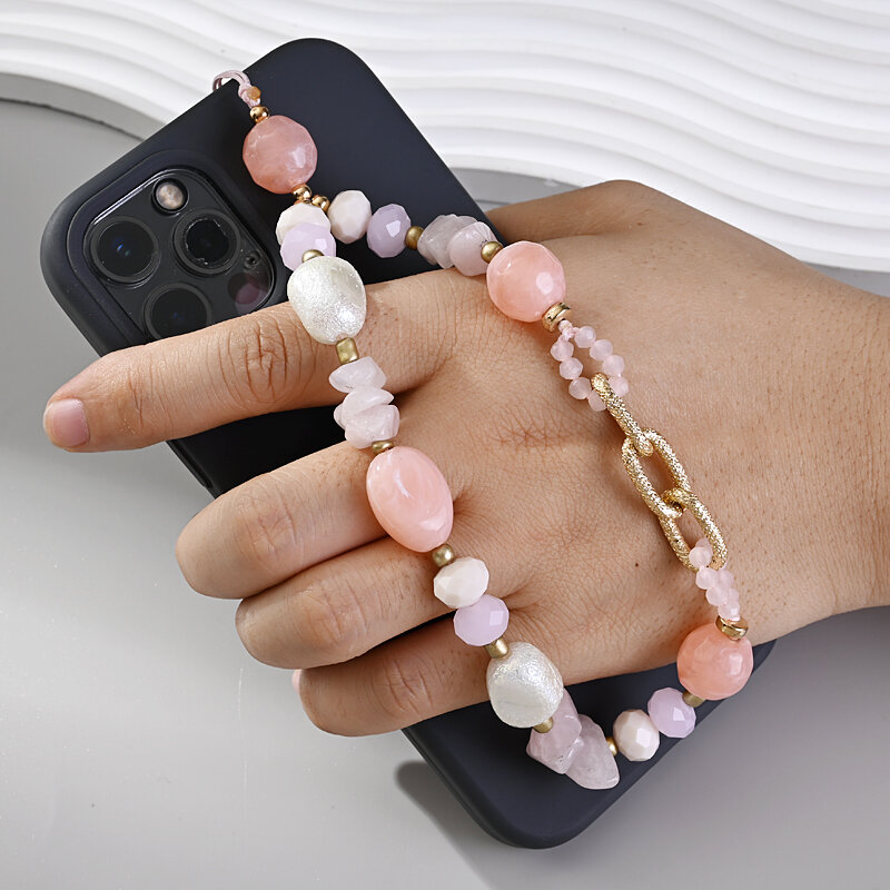 JOFor-Téléphone portable en perles acryliques pour femmes et filles, cordon de téléphone doux, anti-chute, ULà suspendre, bijoux créatifs, mode