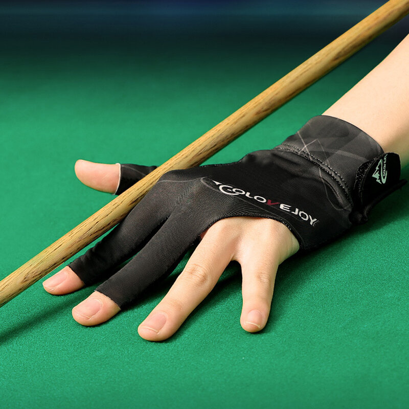1PCS Respirável Snooker Cue Glove 3 Dedo Bilhar Luvas Snooker Shooters Mão Esquerda de Alta Qualidade Bilhar Fitness Acessórios