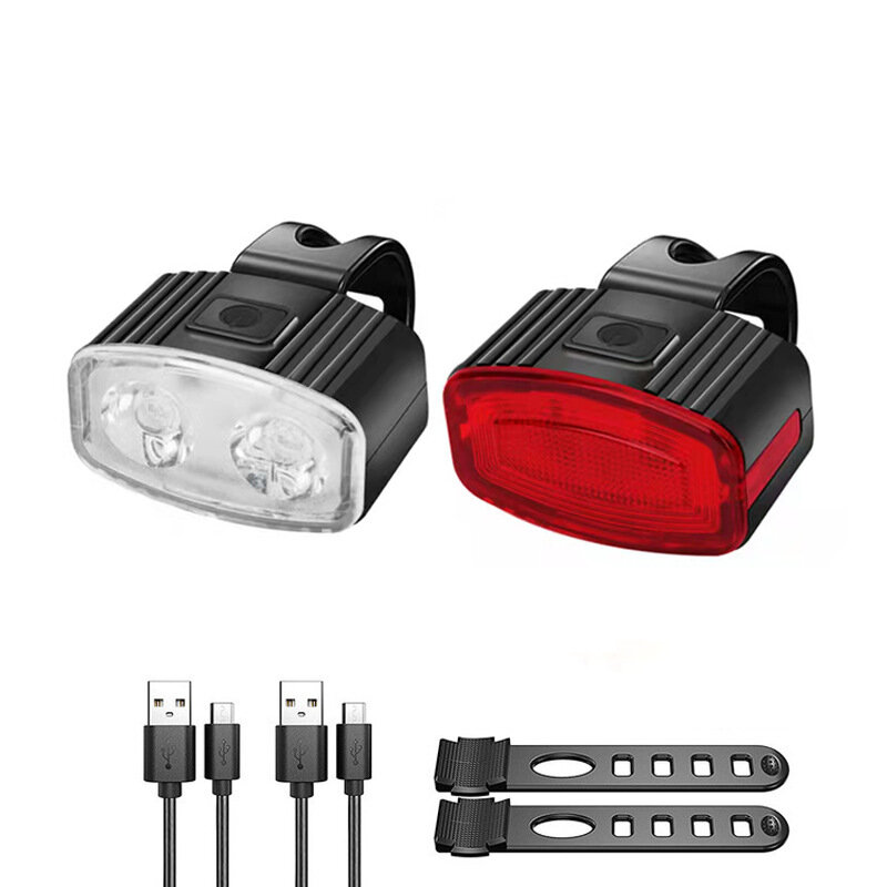 Bicycle Front and Tail Light Set USB Charging Speaker Light Mountainous Bike Headlight Riding Equipment