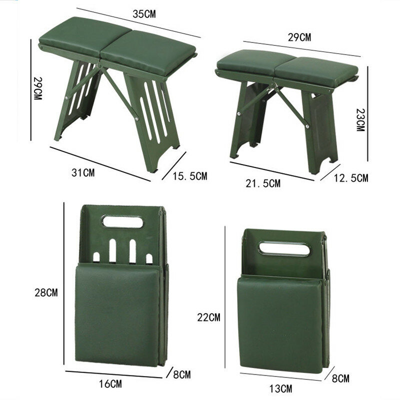 Outdoor Fishing Folding Stool Mini Simple And Easy Steel Stools Lightweight Train Portable Maza Seat Tourism Foldable Camp Chair