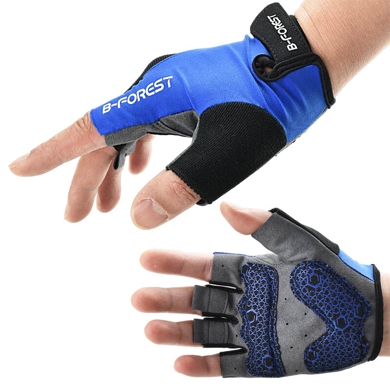 Sarung tangan bersepeda musim panas tanpa jari, sarung tangan sepeda MTB olahraga sepeda gunung sepeda balap Gel antiselip