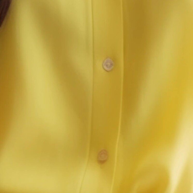 Minimalist ische Pendler Frühling Sommer neue Blusen Frauen gespleißt solide Polo-Ausschnitt Knopf Mode lose All-Match-Langarm hemden