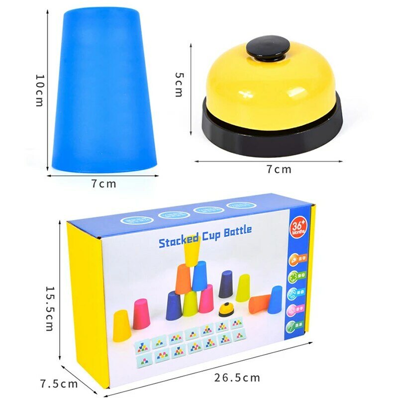 Children Stacking Cup Brain Game Improve Concentration Toys Interaction Board Games Logic Educational Training Puzzle Toy Gifts
