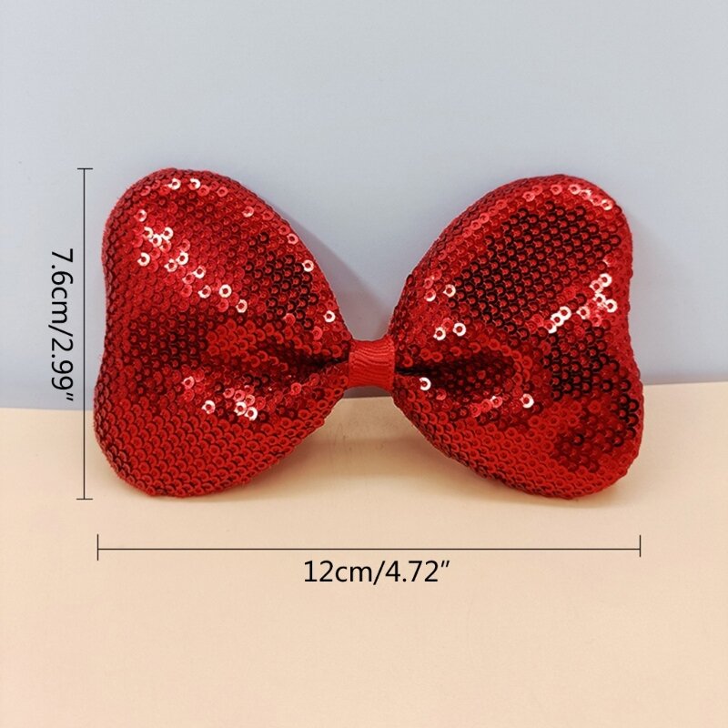 4.7inch Sequins Bows DIY Bows Hairpin Bows Hair Clip Dress Up Accessory Crafts Decor Gift for Children and Women Dropship