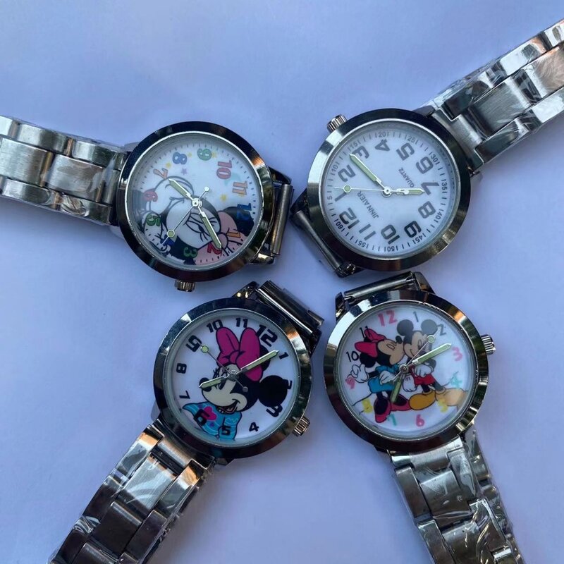 Disney Mickey Minnie orologi per bambini orologio da polso in acciaio inossidabile per ragazzi e ragazze orologio da polso al quarzo di alta qualità Dropshipping