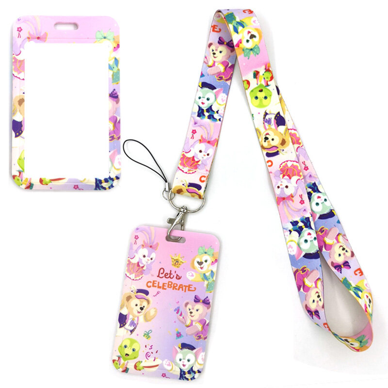 LinaBell Art Cartoon Anime Fashion Lanyards Bus ID Name Work Card Holder Accessories Decorations Kids Gifts