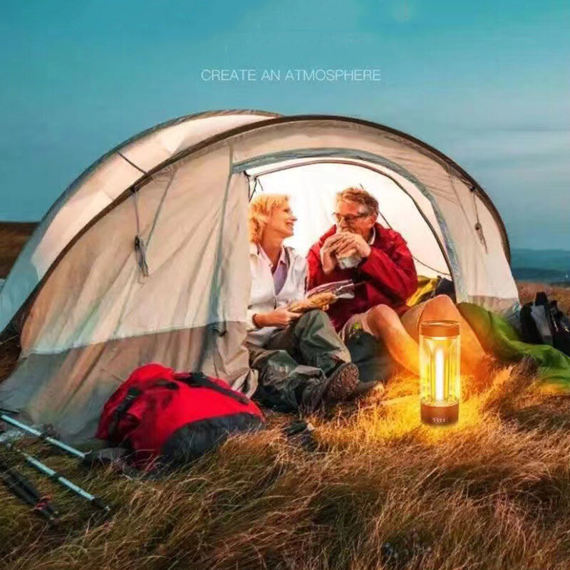 Linterna de Camping recargable multifunción, luz de emergencia portátil para acampar al aire libre, lámpara colgante para tienda de campaña, luz de trabajo magnética