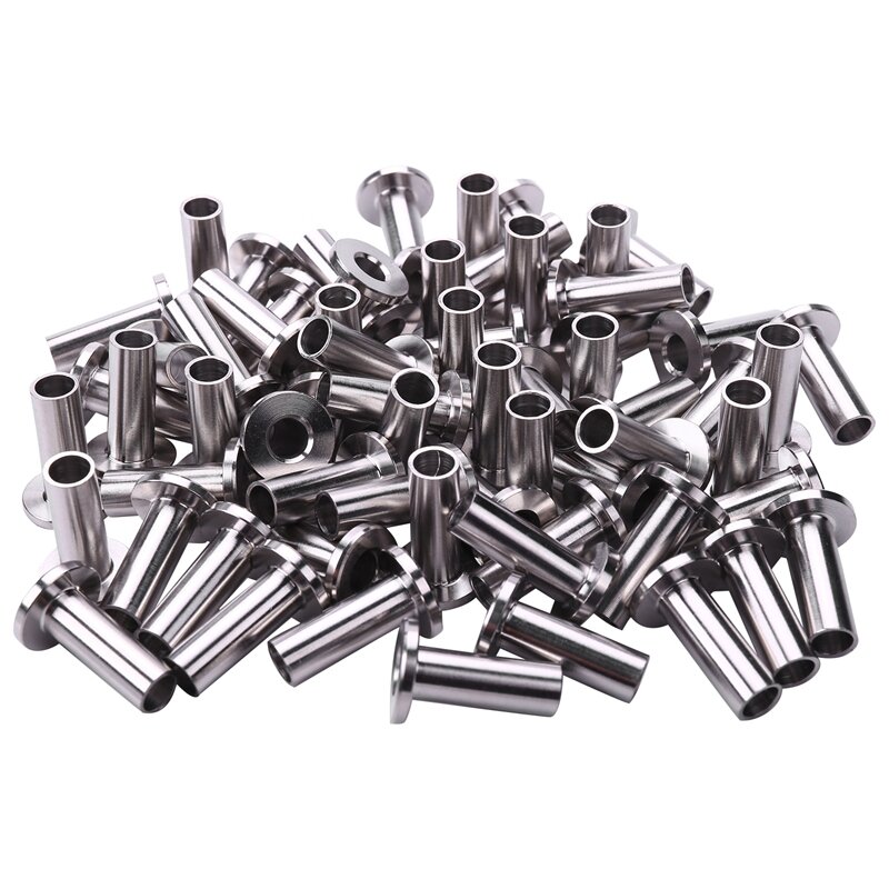 65Pack Stainless Steel Protector Sleeves For 1/8 5/32 Or 3/16 Inch Cable Railing With A Drill Bit