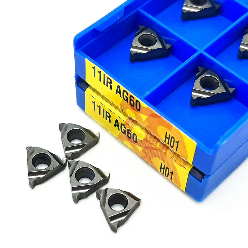 Herramienta de torneado roscado de inserción de aluminio 11ER AG60 H01, herramientas de torno de Metal de alta calidad, herramienta de corte CNC de torneado de rosca 11IR AG60