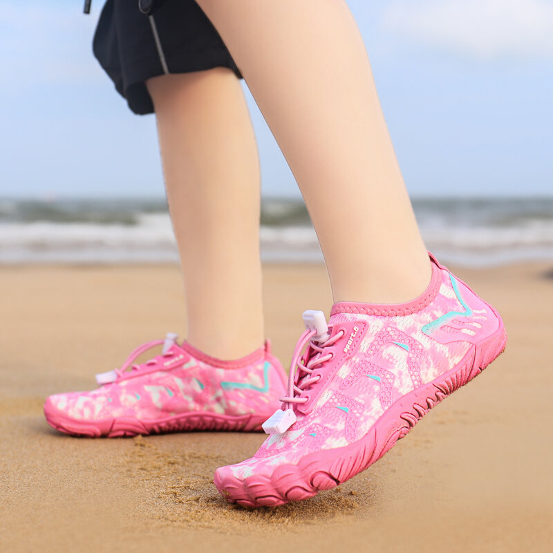 Estudantes de esportes ao ar livre tênis para caminhada crianças dos desenhos animados férias descalço sapatos de secagem rápida do aqua sapatos de natação