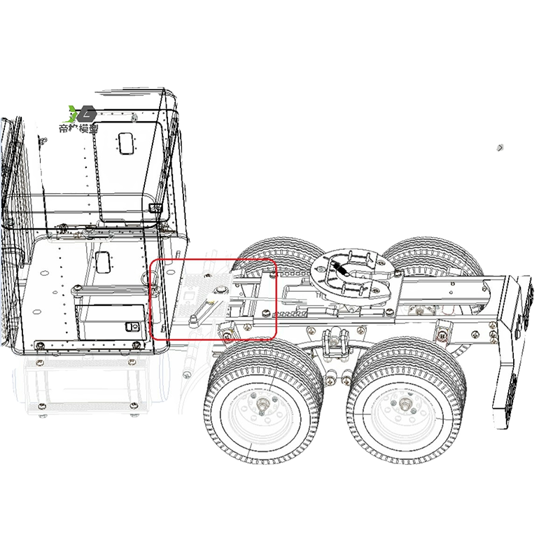 Placa de deslizamiento central de simulación de Metal, placas decorativas para camión Tamiya RC 1/14, remolque, volquete King Hauler 56301, piezas de bricolaje para coche
