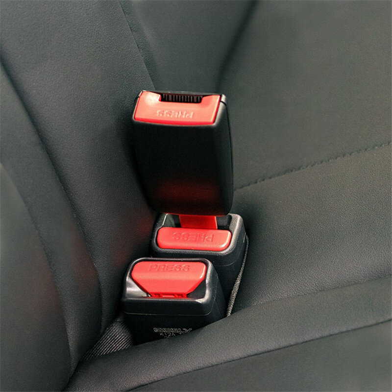 2PC Car Seat Belt Clip Extender Safety Seatbelt Lock Buckle Plug Thick Insert Socket Extender Safety Buckle Seat Belt Accessorie