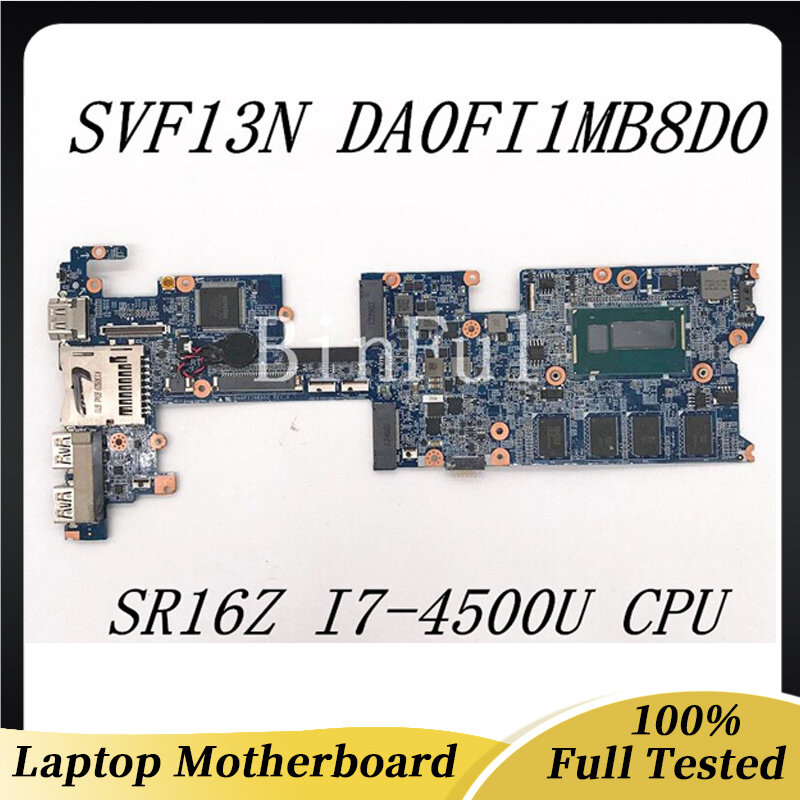 무료 배송 aio Svf13n 노트북 마더 보드 SR16Z I7-4500U CPU 100% 전체 테스트 완료 무료 배송