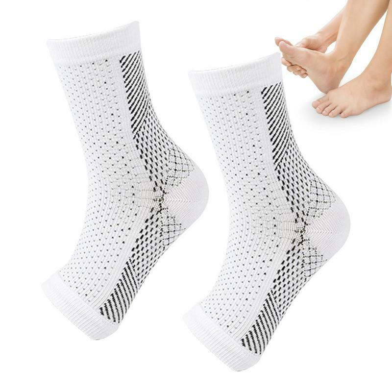 Calcetines tobilleros de compresión sin pies, medias de compresión con punta abierta