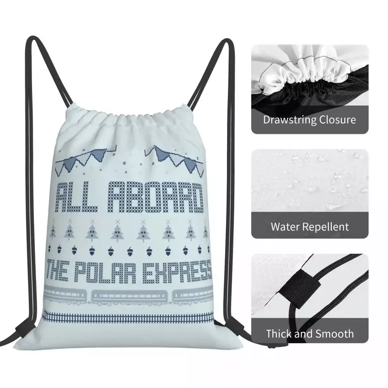 Polarne plecaki ekspresowe wielofunkcyjna przenośna torby ze sznurkiem wiązana kieszonkowa torba sportowa torby na książki na podróż