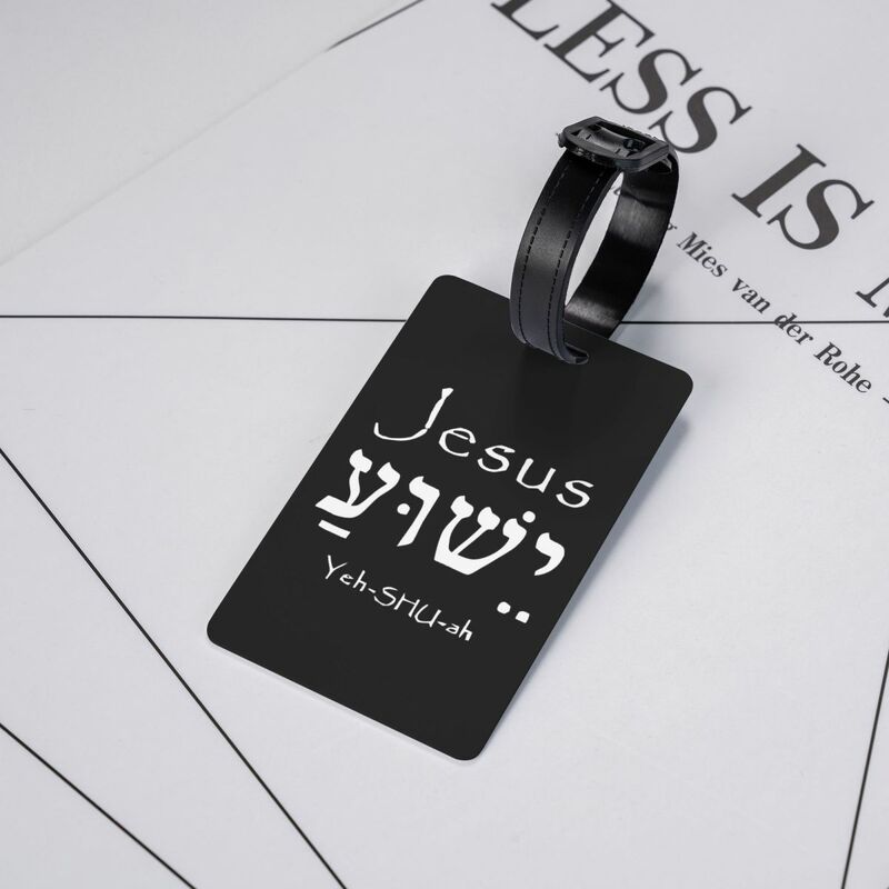 Nama Suci Yesus Kristus Yeshua bagasi Tag bagasi koper penutup privasi Label ID