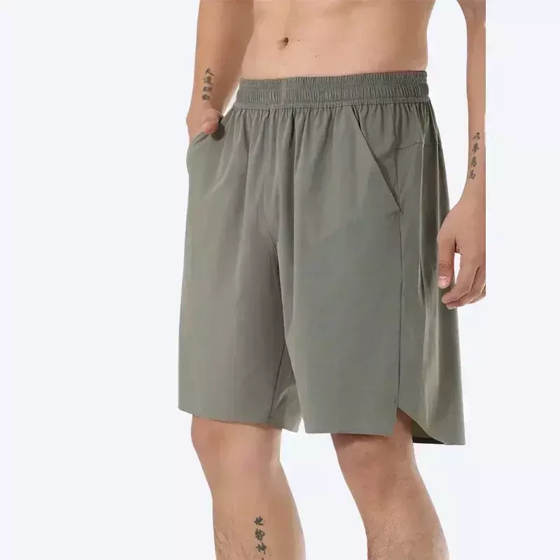 Pantaloncini sportivi al limone pantaloncini da Yoga elasticizzati da uomo pantaloncini estivi da allenamento traspiranti ad asciugatura rapida