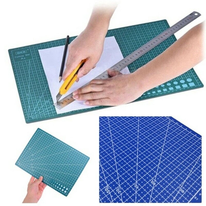 A3 PVC Cutting Mat Single Side Patchwork Cut Pad for Workbench Patchwork Sewing Manual DIY Knife Engraving Leather Cutting Board