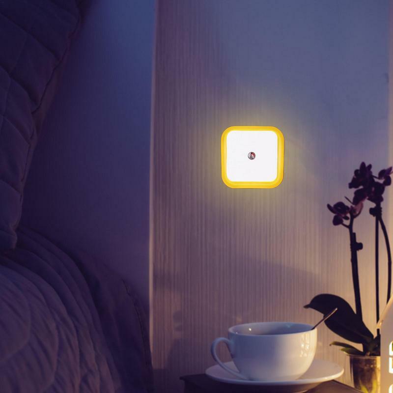 Светодиодный ночник, мини настенный светильник с автоматическим подключением От заката до рассвета, прикроватная лампа с датчиком для спальни, детской комнаты, прихожей, коридора, лестницы, 110-220 В