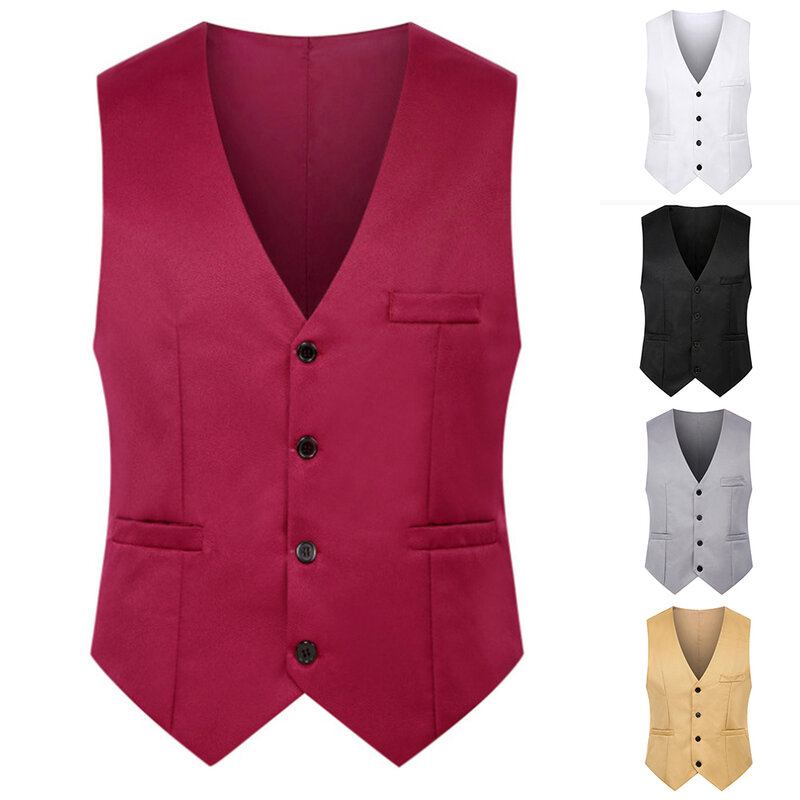 Brand New Mens Vest Clothing Waistcoat Winter All Seasons Autumn Business Casual Formal Sleeveless Any Ocassion