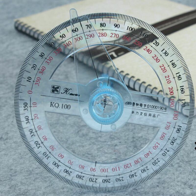 Genaues Leicht gewicht. Büro Mathe Schwinge 360 Grad Messwerk zeuge Winkelmesser Zeiger Winkel Lineal Goniometer
