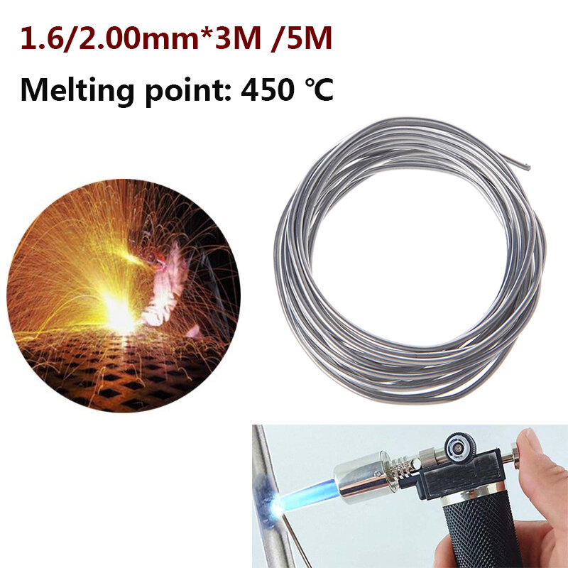 1.6/2.00mm*3/5M Low Temperature Easy Melt Universal flux-cored wires Aluminium Copper Welding Soldering Rods Wires Electrode