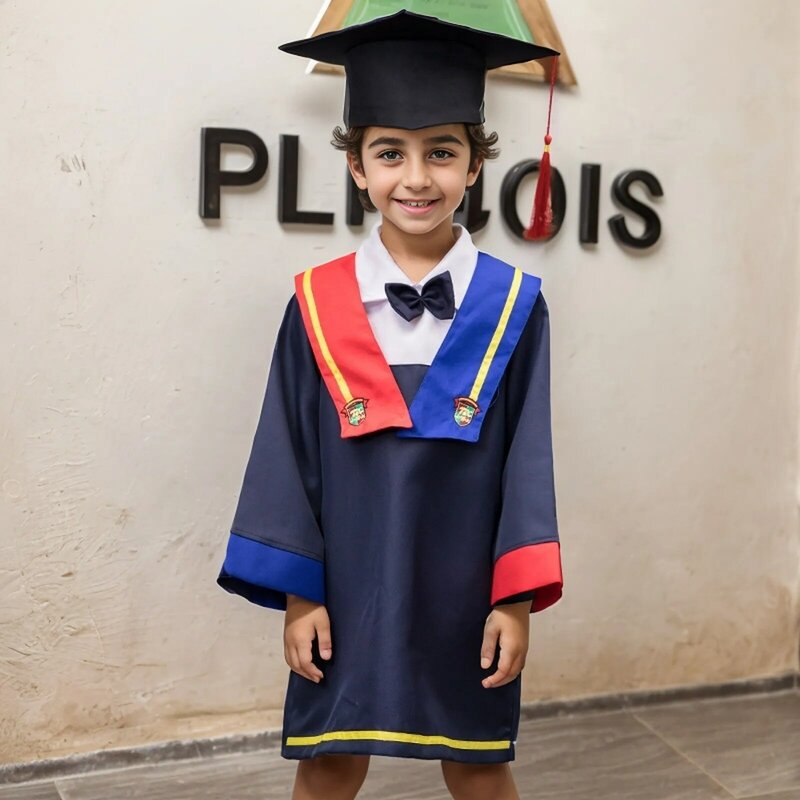 2024 Preschool Graduation Cap Gown Graduation Robes Gown Cap Tassel Set Comfortable Unisex Congrats Grad Outfit For Kindergarten