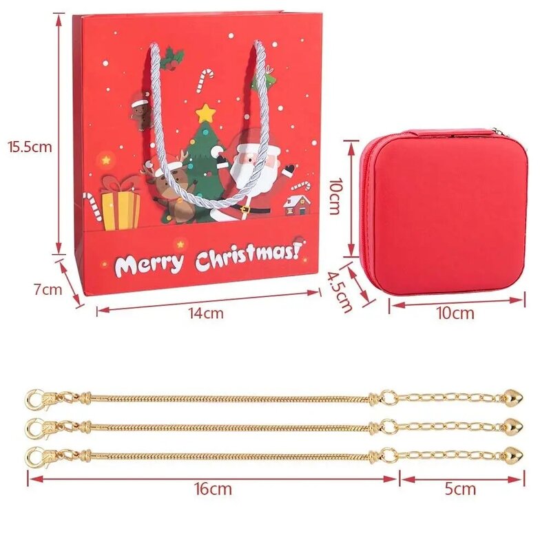 Juego de pulseras de Navidad de Papá Noel, brazalete ajustable de árbol de Navidad, Kit de pulsera para niños Diy