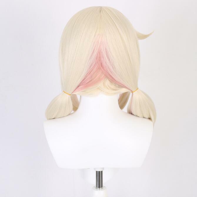 Klee New Skin Cosplay Wig Fiber synthetic wig Game Genshin Impact Cosplay Wig Milk yellow mixed powder orange short hair