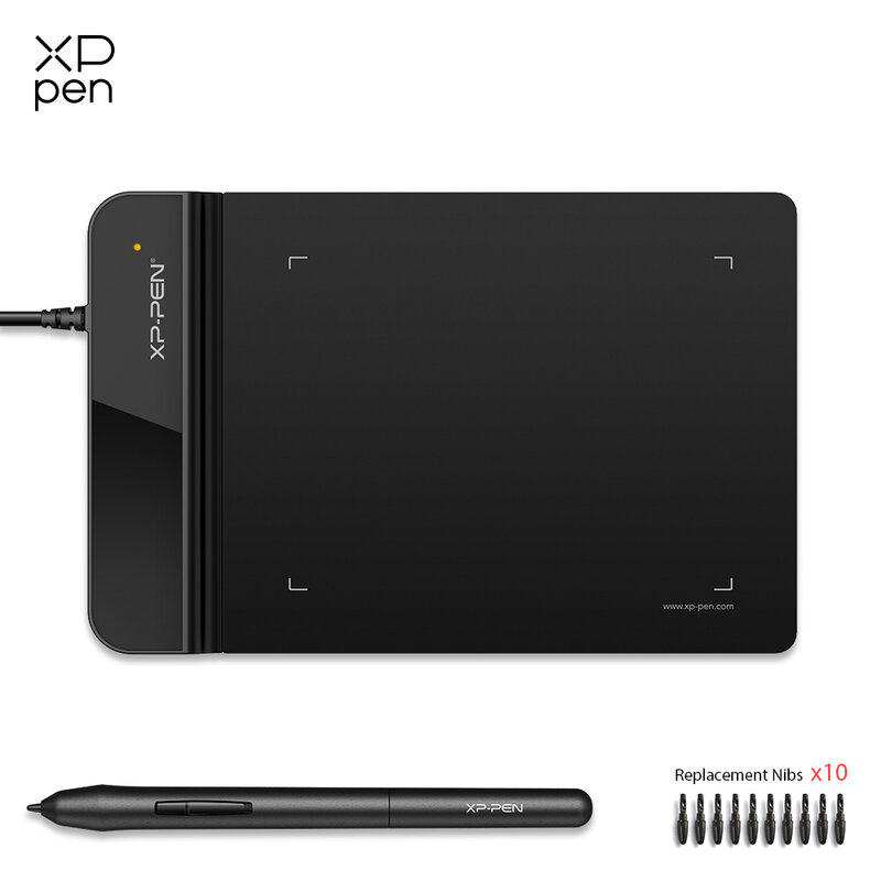 XPPen Star G430S الرسومات اللوحي 4x3 بوصة الرسم الرقمي اللوحي 8192 مستويات قرص صغير لعبة OSU مع القلم خالية من البطارية
