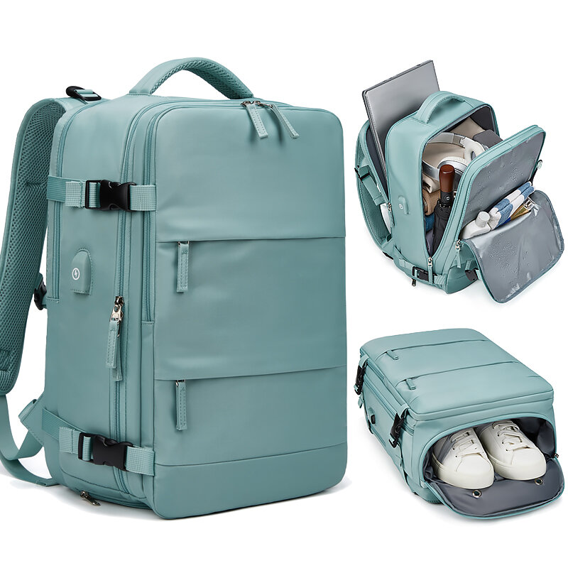 Plecak na laptopa dla kobiet 15-calowy nastoletnia dziewczyna ładująca plecak szkolny niezależny torba na buty plecak podróżny plecak