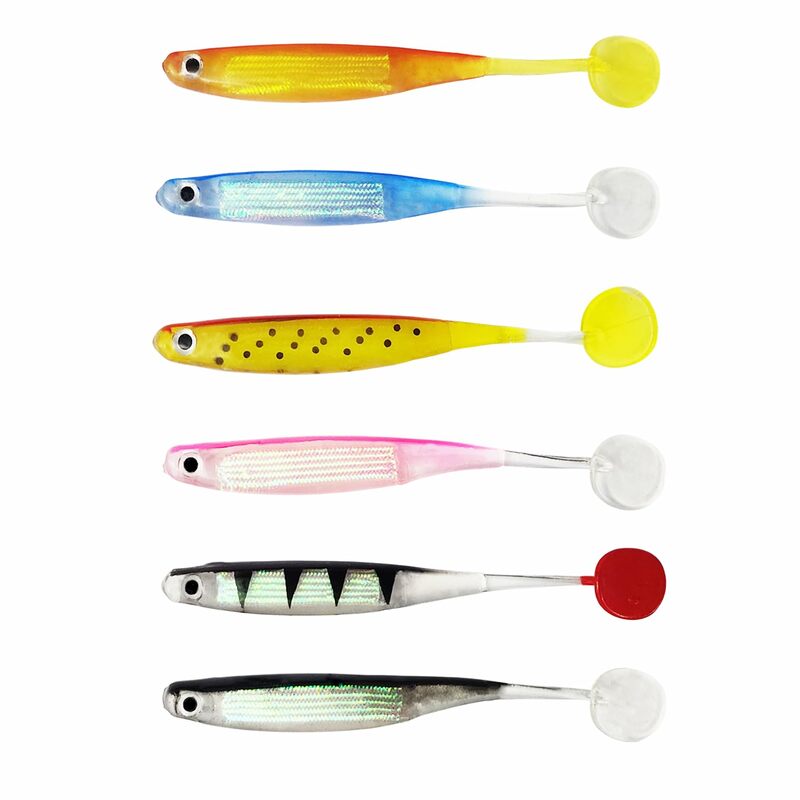 Soft Plastic Fishing Lures com Paddle Tail, reflexivo, atraente, Shad, Minnow, Swim Isca, Baixo, Truta, Walleye, 2.95 ", 4.5"