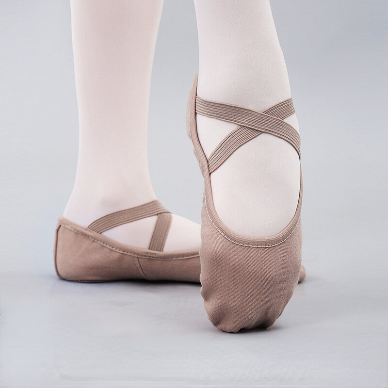 Zapatos de baile para mujer, zapatillas para adultos y niños, suela suave, zapatos profesionales de entrenamiento de baile de lona para Ballet