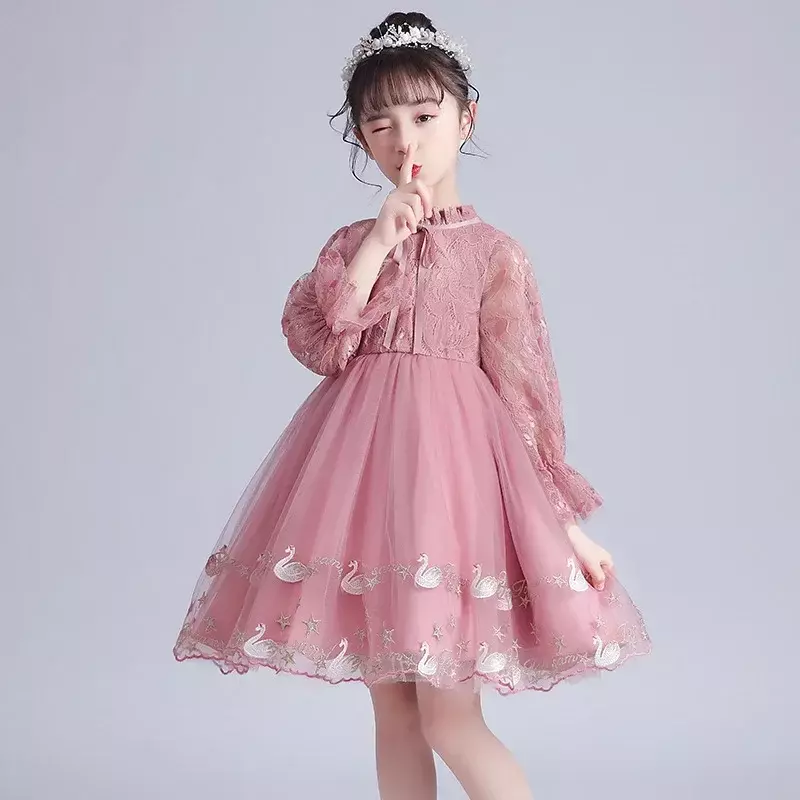Girl's Dress Princess Dress 2023 New Autumn Little Girl Dress Children's Dress Dress Women's Treasure Children's Dress Autumn