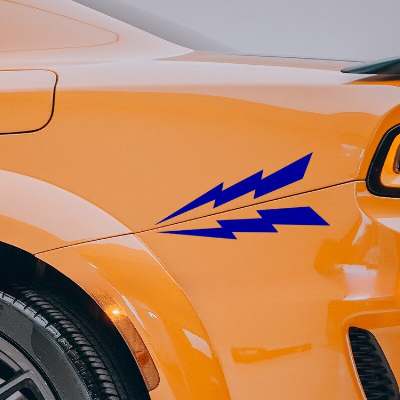Stiker sepeda motor Lightning, 2 buah stiker helm sepeda motor DIY, kepala kaca depan samping untuk DUCATI KTM BMW YAMAHA Kawasaki Vespa