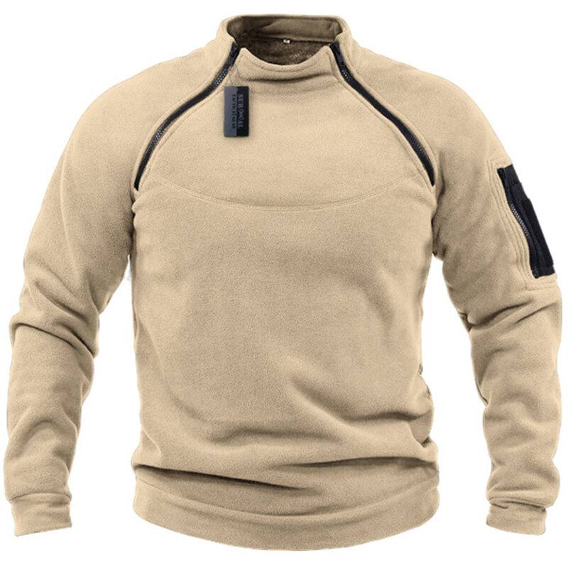 미국 SWAT 남성 전술 폴라 플리스 재킷, 사냥 의류, 따뜻한 지퍼 풀오버, 방풍 코트, 열 하이킹 스웨터