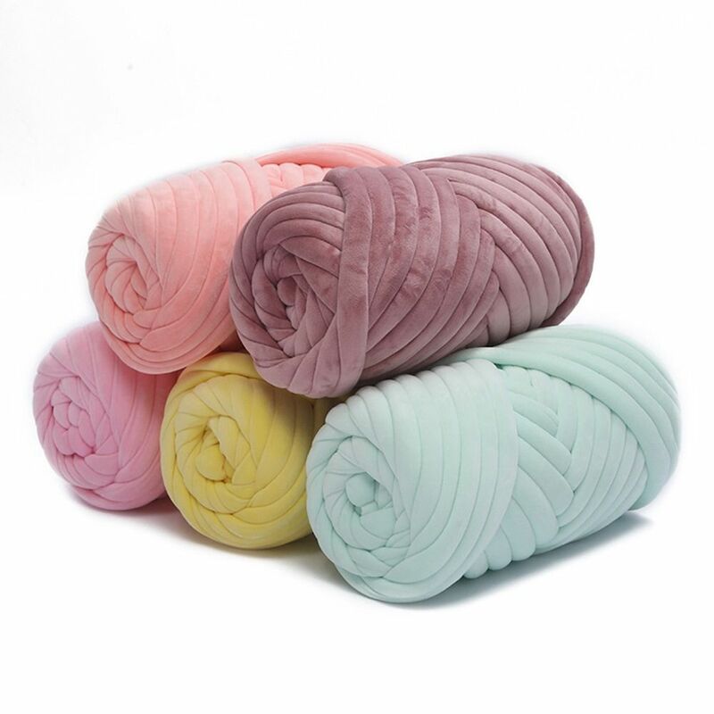 250/500g untuk keranjang karpet jahit untuk tas selimut tebal bola benang tenun benang DIY rajutan tangan benang Crochet