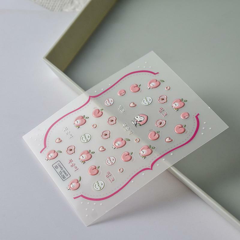 1~10PCS Art Nail Stickers Embossed Three-dimensional Simple Temperament Safe To Use Exquisite Design High Quality Material Fruit