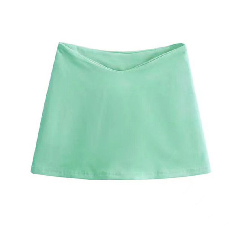 Minifalda con forma de V, cintura baja, estilo S y L, notas, contenido del paquete, Primavera, café, verano, diario
