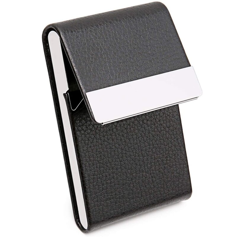 กล่องใส่บัตรธุรกิจ-กระเป๋าใส่บัตรทำจากหนัง PU แบบบางพร้อมที่ปิดด้วยแม่เหล็กที่เก็บนามบัตร