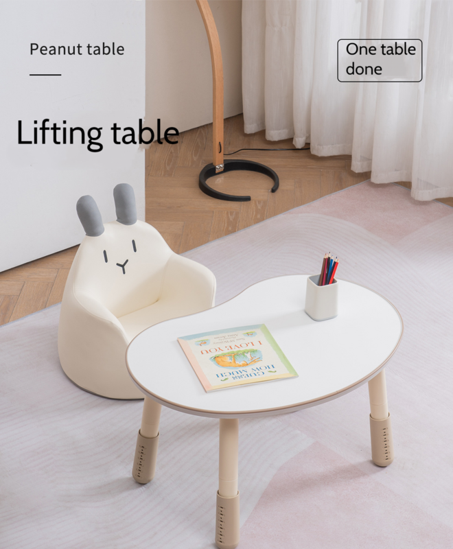 Children's Peanut Table Baby Early Education Learning Table Kindergarten Baby Reading Desk Can Lift Korean Pea Table
