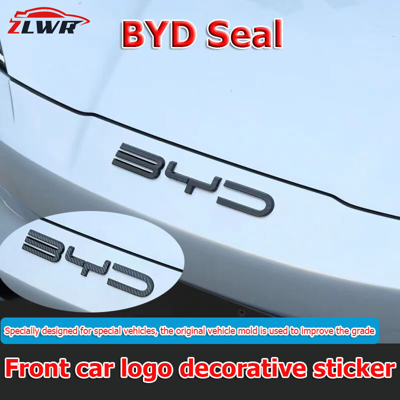 ZLWR BYD Seal BYD litery naklejka z przodu samochodu naklejka ABS naklejka Logo na samochód dekoracja samochodu