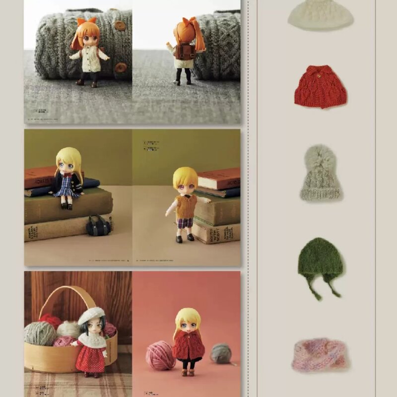 Mini Doll Roupas Manual De Produção, Capítulo De Tecelagem, Camisola De Boneca Humana, Cachecol De Cardigan, Livro Tutorial De Produção De Roupas