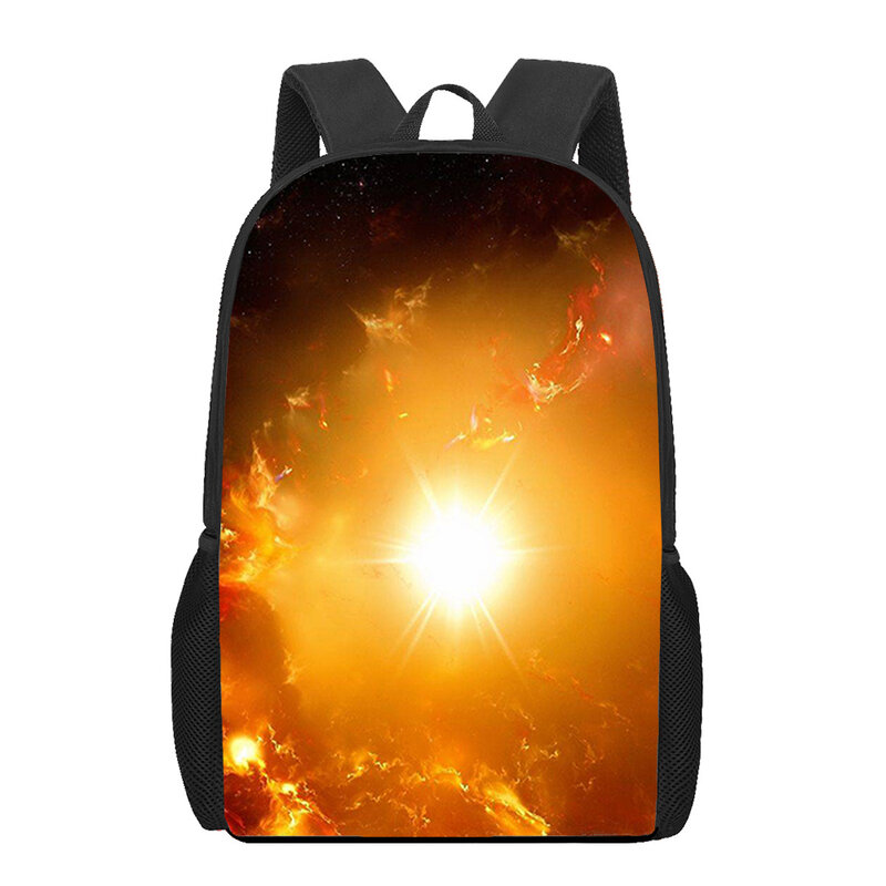 Art Sun Planet mochilas escolares impresas para hombres, mochila escolar para adolescentes, niños, niñas, jardín de infantes, 16 pulgadas