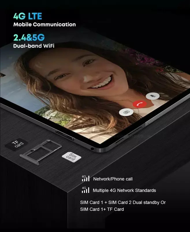 2024 Originele Wereldwijde Versie Android 13 Tablet Pc Snapdragon 888 10000Mah 16Gb + 1Tb Pad 6 Pro Max 5G Wifi Dual Sim Kaart Hd 4K Tab