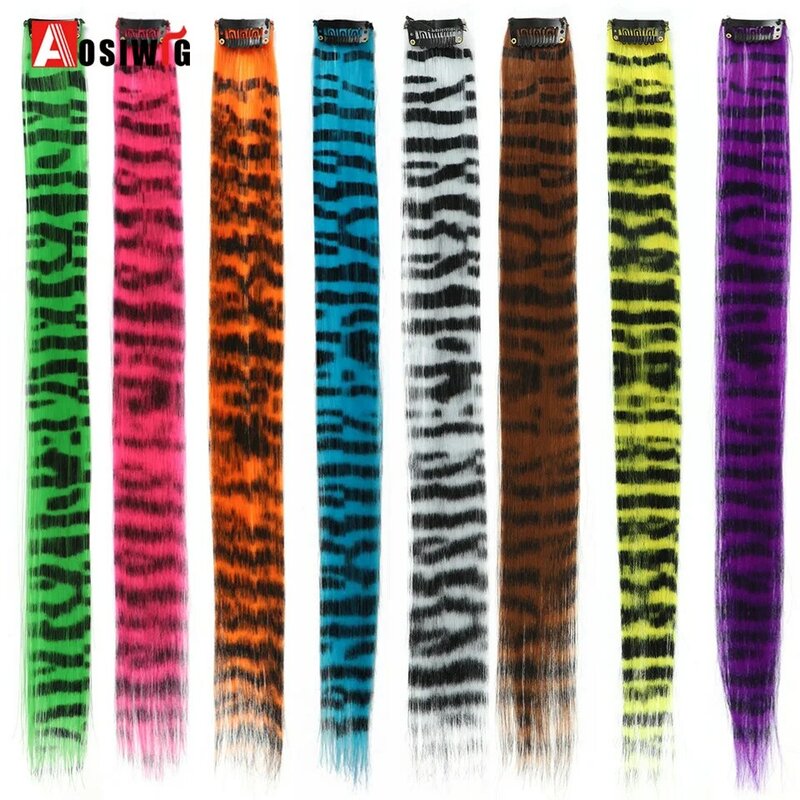 Synthetic 18" Feathers Hair Clip in One Piece Hair Extension DIY Colorful Hairpiece For Fashion Beautiful Girls