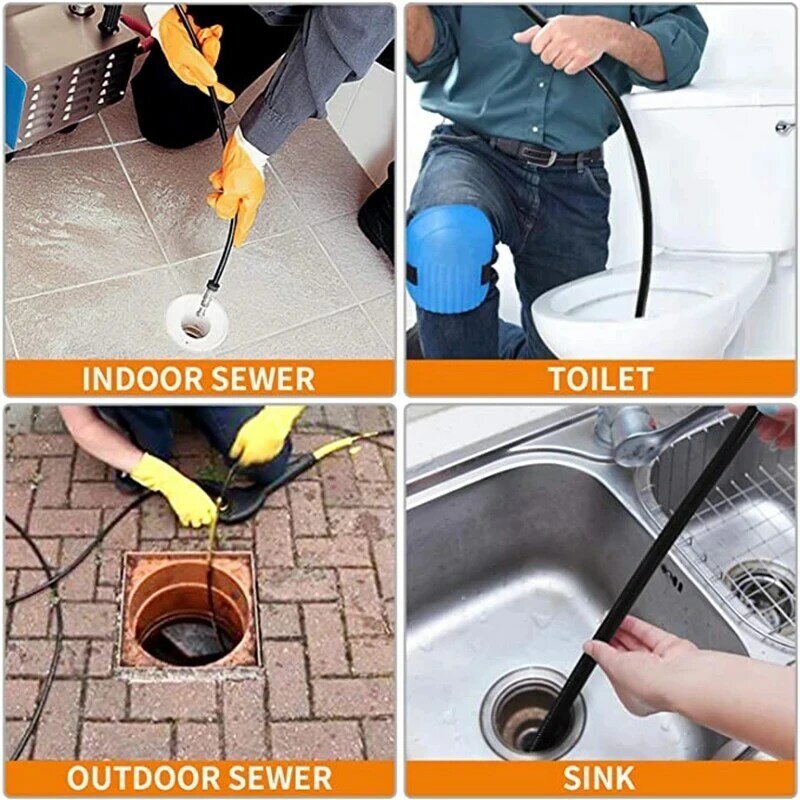 Sewer-洗浄ホース用水クリーナーキット,1/4ポイント,鼻用,回転ノズル,ケルヒャー用,車用