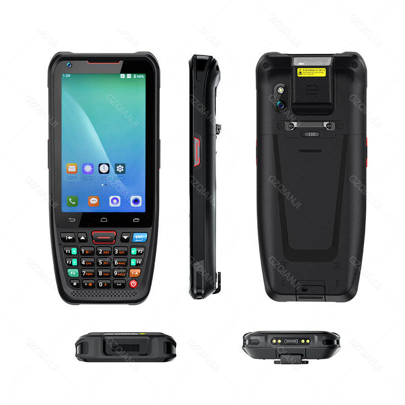 4G PDA Android 10 Terminal RAM 3G ROM 32G 1D 2D czytnik kodów kreskowych QR czytnik danych kolektor Bluetooth Wifi GPS do skanowania w magazynie